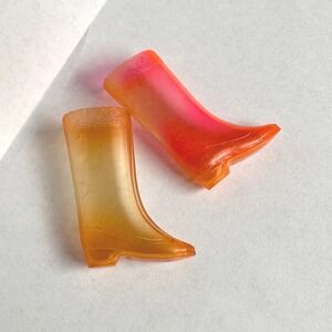 Vintage 1968 Barbie Francie Skipper Zokko Boots or‎ Drizzle Sizzle Boots